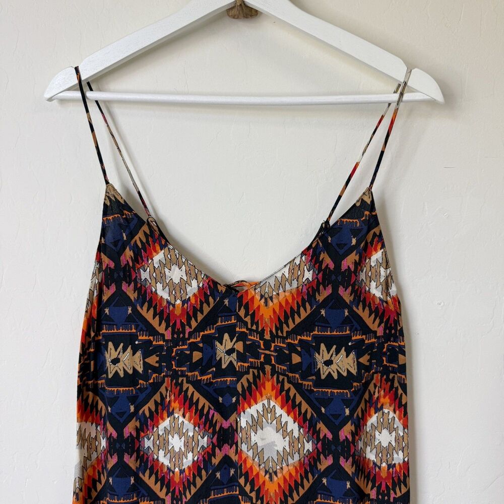 Zara Woman Small Southwestern Aztec Lightweight Midi Dress Boho Western Cowgirl - Picture 3 of 12